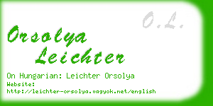 orsolya leichter business card